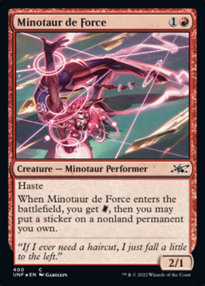 Minotaur de Force (Galaxy Foil) [Unfinity] | Spectrum Games