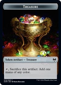 Treasure // Tyvar Kell Emblem Double-Sided Token [Kaldheim Tokens] | Spectrum Games