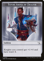 Treasure (20) // Teferi Akosa of Zhalfir Emblem Double-Sided Token [March of the Machine Tokens] | Spectrum Games