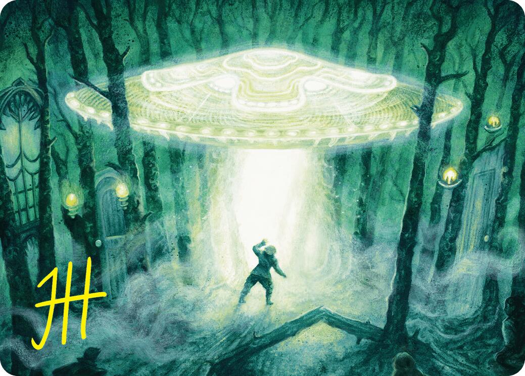 Unidentified Hovership Art Card (Gold-Stamped Signature) [Duskmourn: House of Horror Art Series] | Spectrum Games