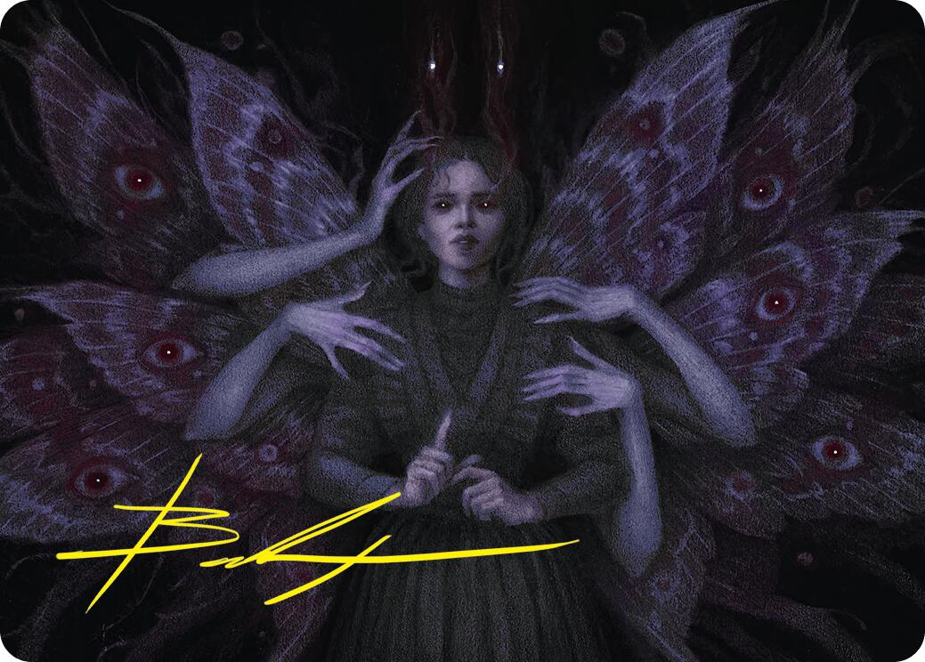 Demonic Counsel Art Card (7/54) (Gold-Stamped Signature) [Duskmourn: House of Horror Art Series] | Spectrum Games