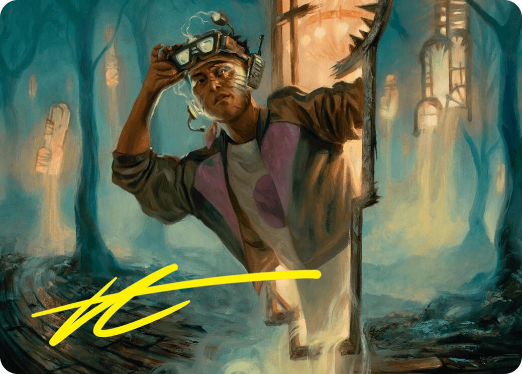 House Cartographer Art Card (Gold-Stamped Signature) [Duskmourn: House of Horror Art Series] | Spectrum Games