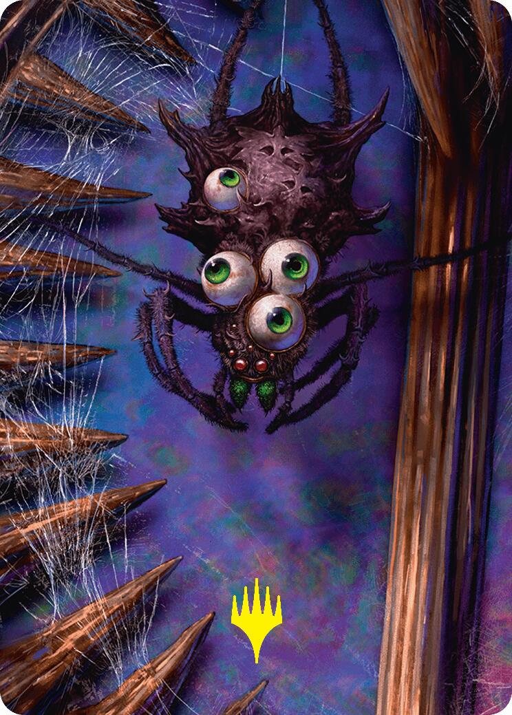 Spider Art Card (Gold-Stamped Planeswalker Symbol) [Duskmourn: House of Horror Art Series] | Spectrum Games