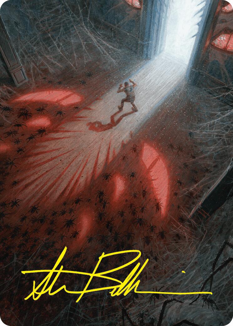 Fear My Authority Art Card (Gold-Stamped Signature) [Duskmourn: House of Horror Art Series] | Spectrum Games
