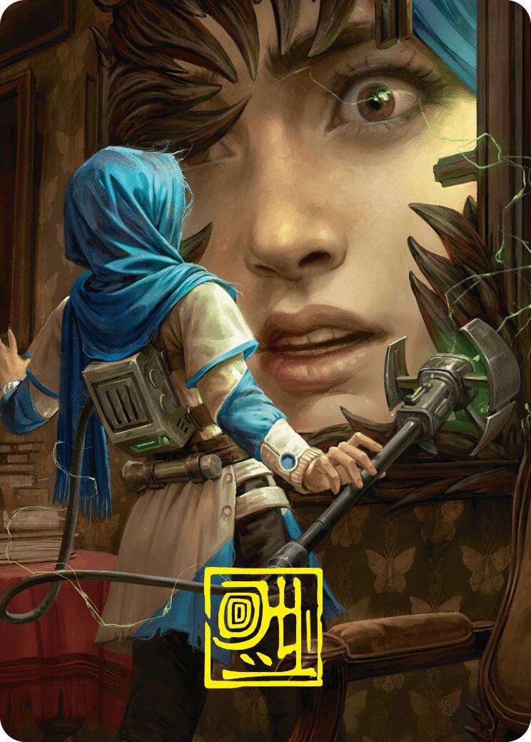 Reality Is Mine to Control Art Card (Gold-Stamped Signature) [Duskmourn: House of Horror Art Series] | Spectrum Games