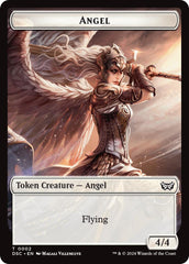 Angel // Glimmer Double-Sided Token [Duskmourn: House of Horror Commander Tokens] | Spectrum Games