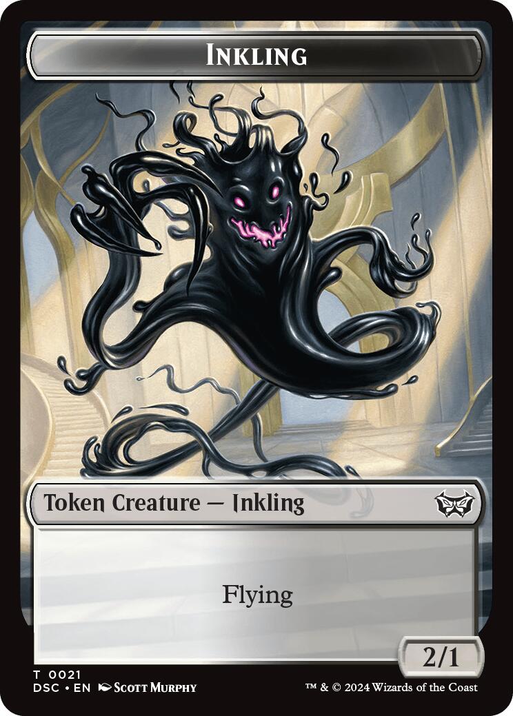 Inkling // Scarecrow Double-Sided Token [Duskmourn: House of Horror Commander Tokens] | Spectrum Games