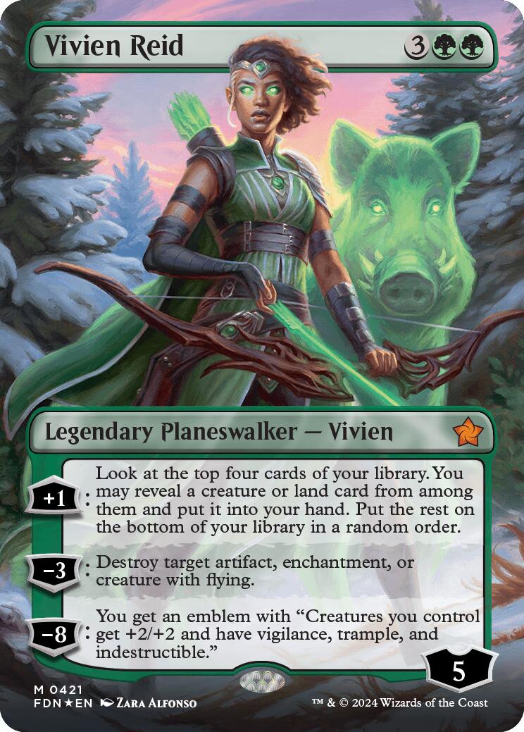 Vivien Reid (Borderless) (Mana Foil) [Foundations] | Spectrum Games