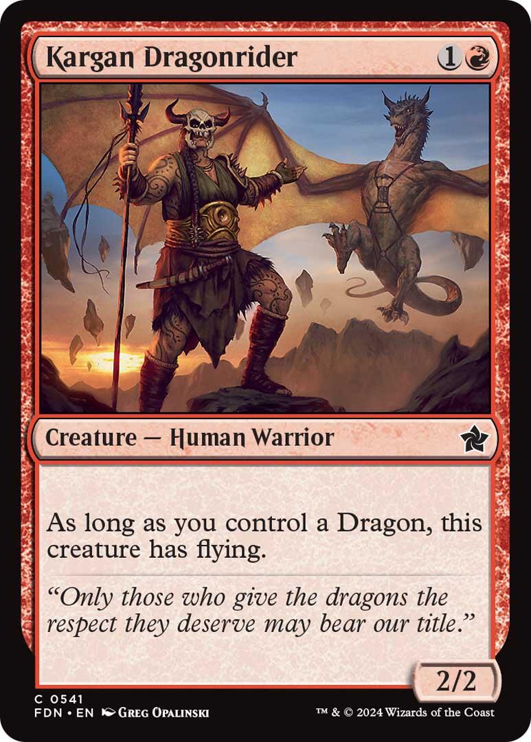 Kargan Dragonrider [Foundations] | Spectrum Games