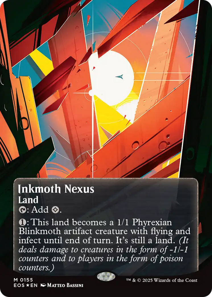 Inkmoth Nexus (0155) (Borderless) (Galaxy Foil) [Edge of Eternities: Stellar Sights] | Spectrum Games