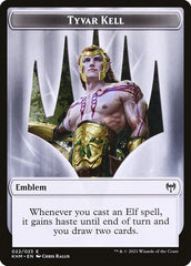 Treasure // Tyvar Kell Emblem Double-Sided Token [Kaldheim Tokens] | Spectrum Games