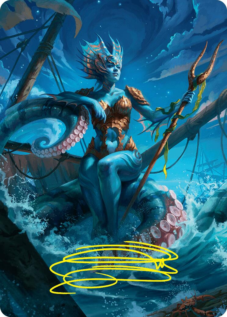 Kiora, the Rising Tide Art Card (30/54) (Gold-Stamped Signature) [Foundations Art Series] | Spectrum Games