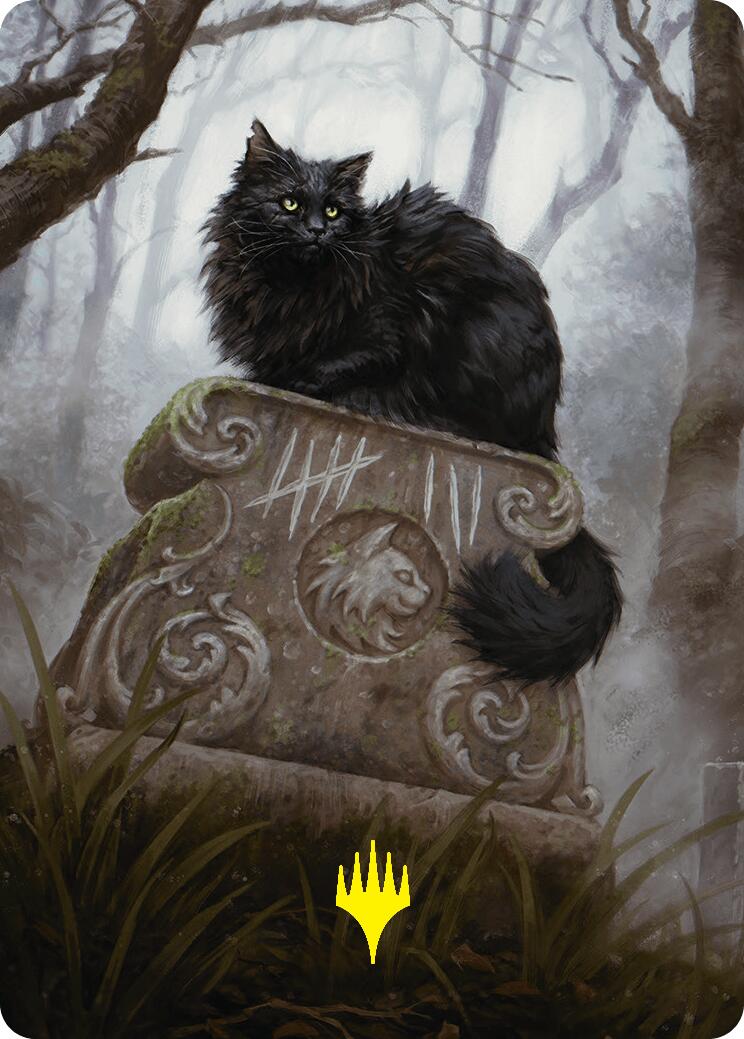 Nine-Lives Familiar 2 Art Card (36/54) (Gold-Stamped Planeswalker Symbol) [Foundations Art Series] | Spectrum Games