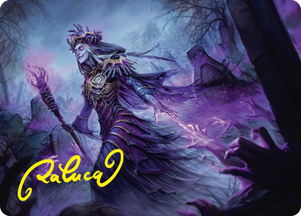 Zul Ashur, Lich Lord Art Card (10/54) (Gold-Stamped Signature) [Foundations Art Series] | Spectrum Games