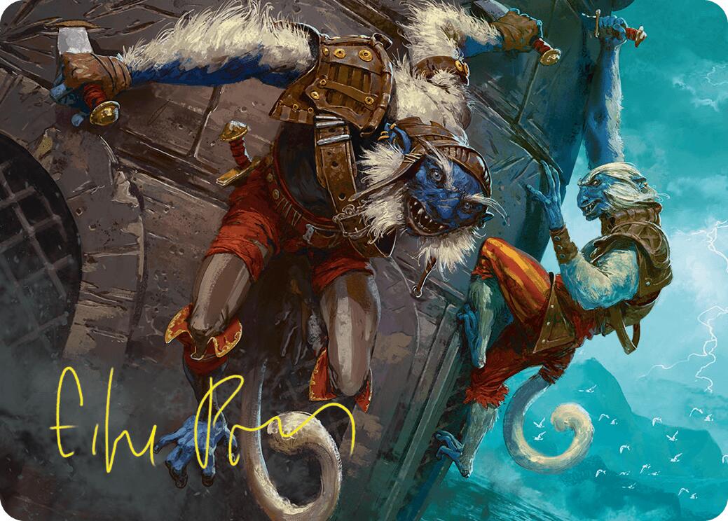 Goblin Boarders Art Card (11/54) (Gold-Stamped Signature) [Foundations Art Series] | Spectrum Games