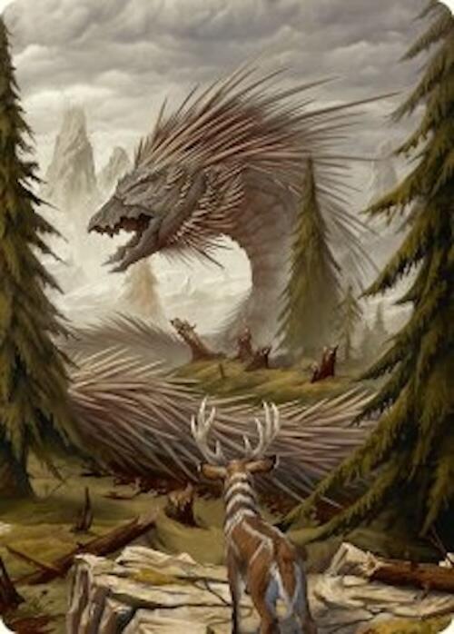 Quilled Greatwurm Art Card (44/54) [Foundations Art Series] | Spectrum Games