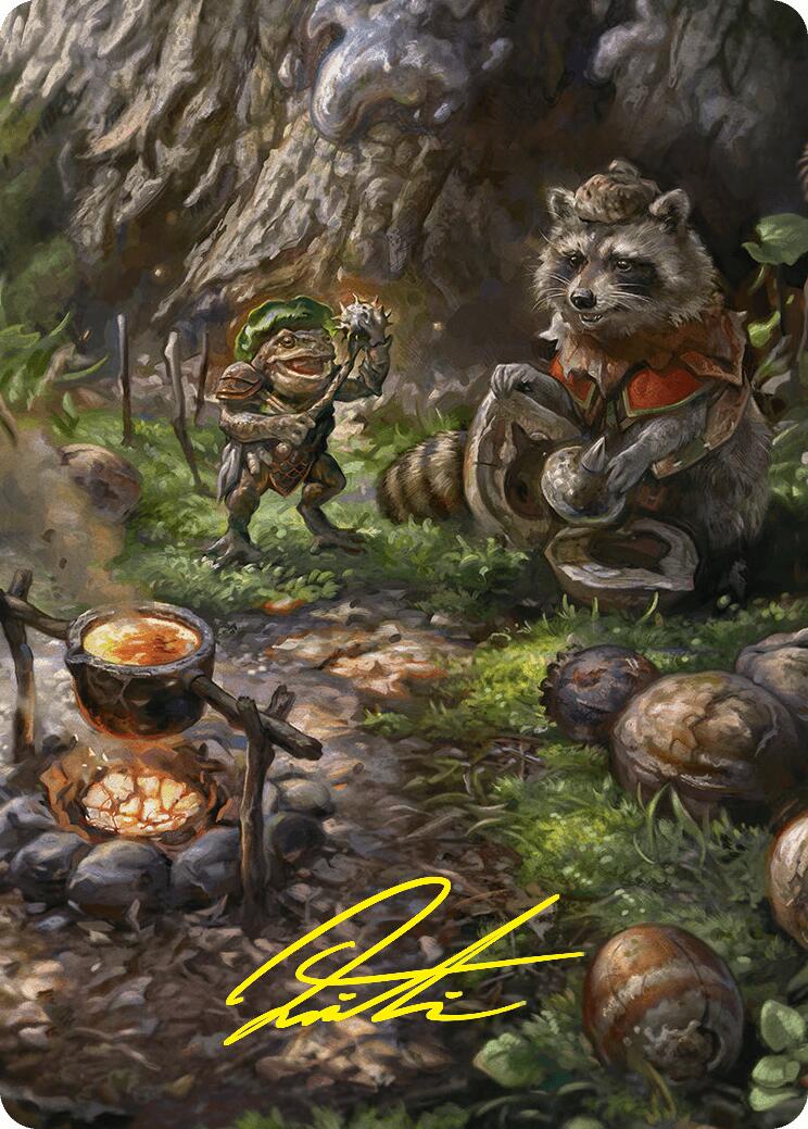 Sylvan Scavenging Art Card (46/54) (Gold-Stamped Signature) [Foundations Art Series] | Spectrum Games