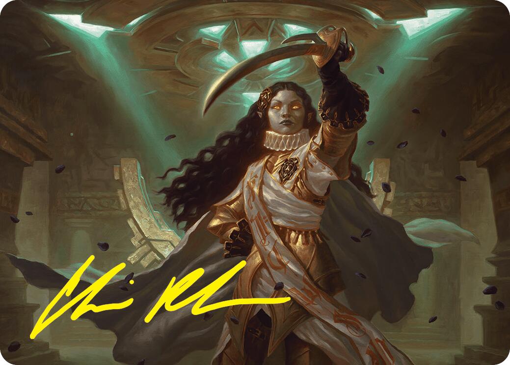 Elenda, Saint of Dusk Art Card (15/54) (Gold-Stamped Signature) [Foundations Art Series] | Spectrum Games
