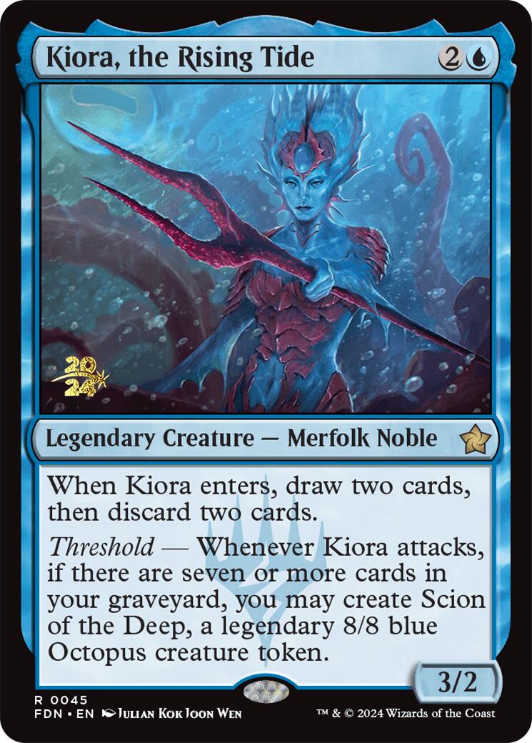 Kiora, the Rising Tide [Foundations Prerelease Promos] | Spectrum Games