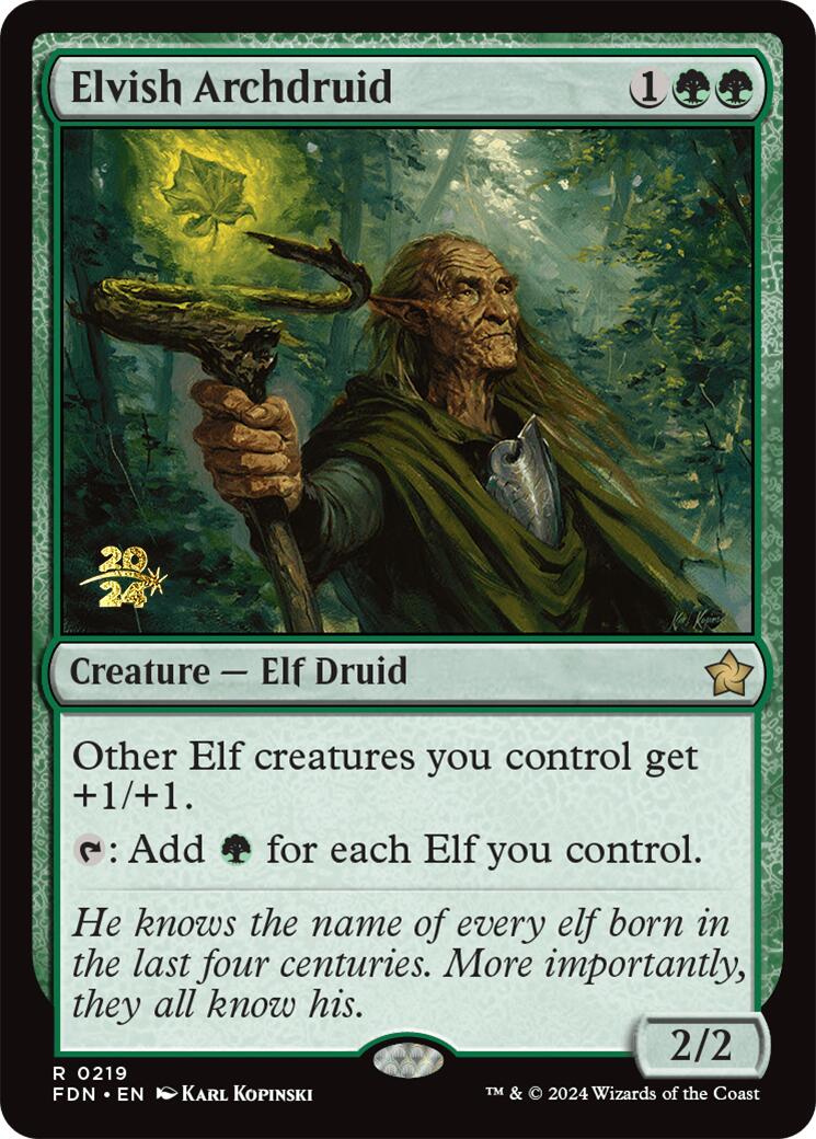 Elvish Archdruid [Foundations Prerelease Promos] | Spectrum Games