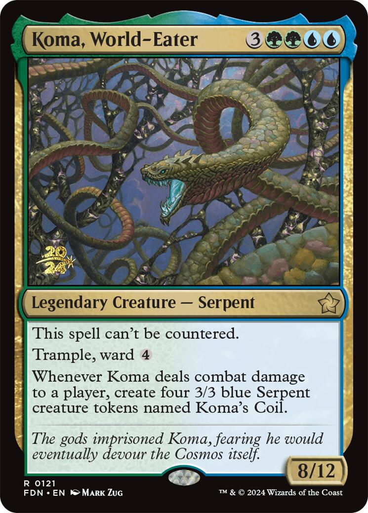 Koma, World-Eater [Foundations Prerelease Promos] | Spectrum Games