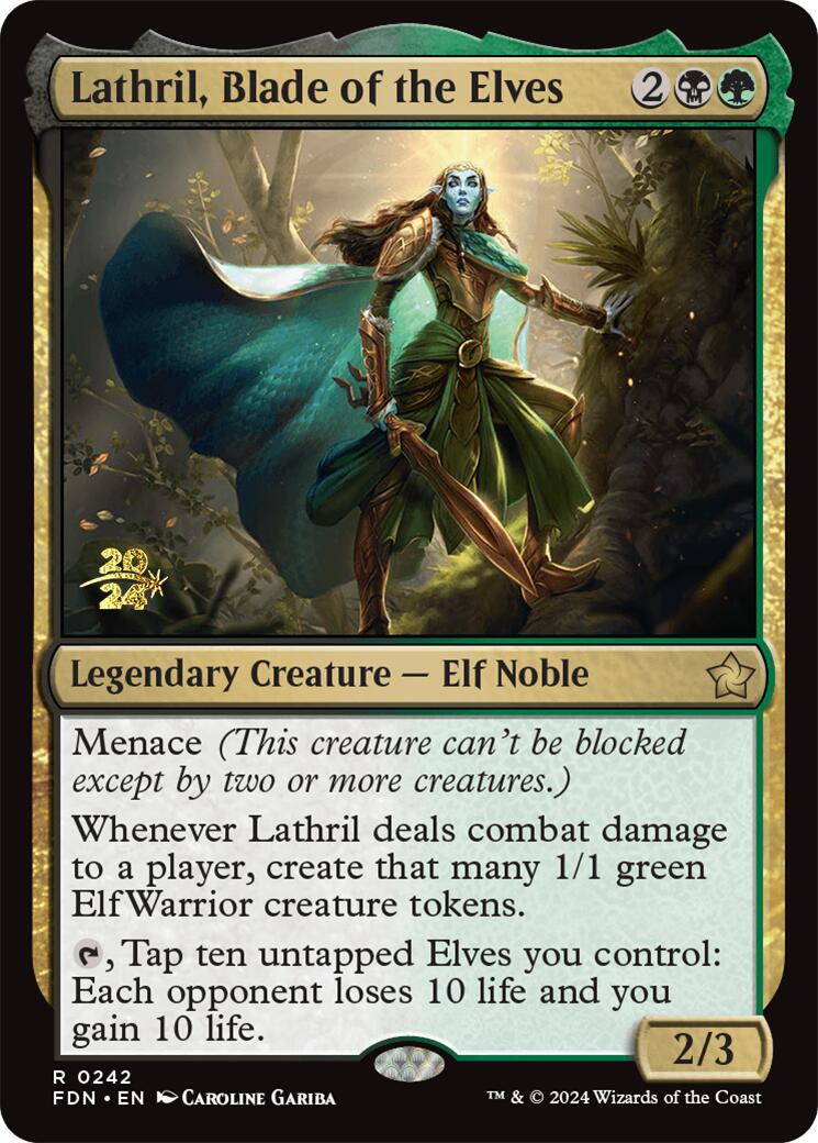 Lathril, Blade of the Elves [Foundations Prerelease Promos] | Spectrum Games