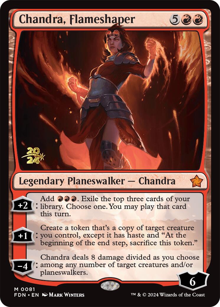 Chandra, Flameshaper [Foundations Prerelease Promos] | Spectrum Games