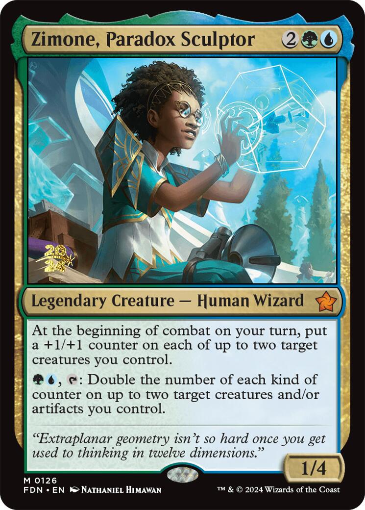 Zimone, Paradox Sculptor [Foundations Prerelease Promos] | Spectrum Games