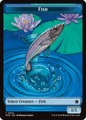 Faerie // Fish Doubled-Sided Token [Foundations Tokens] | Spectrum Games