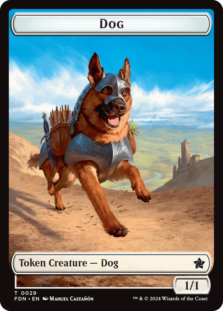 Dog // Beast (0033) Double-Sided Token [Foundations Tokens] | Spectrum Games