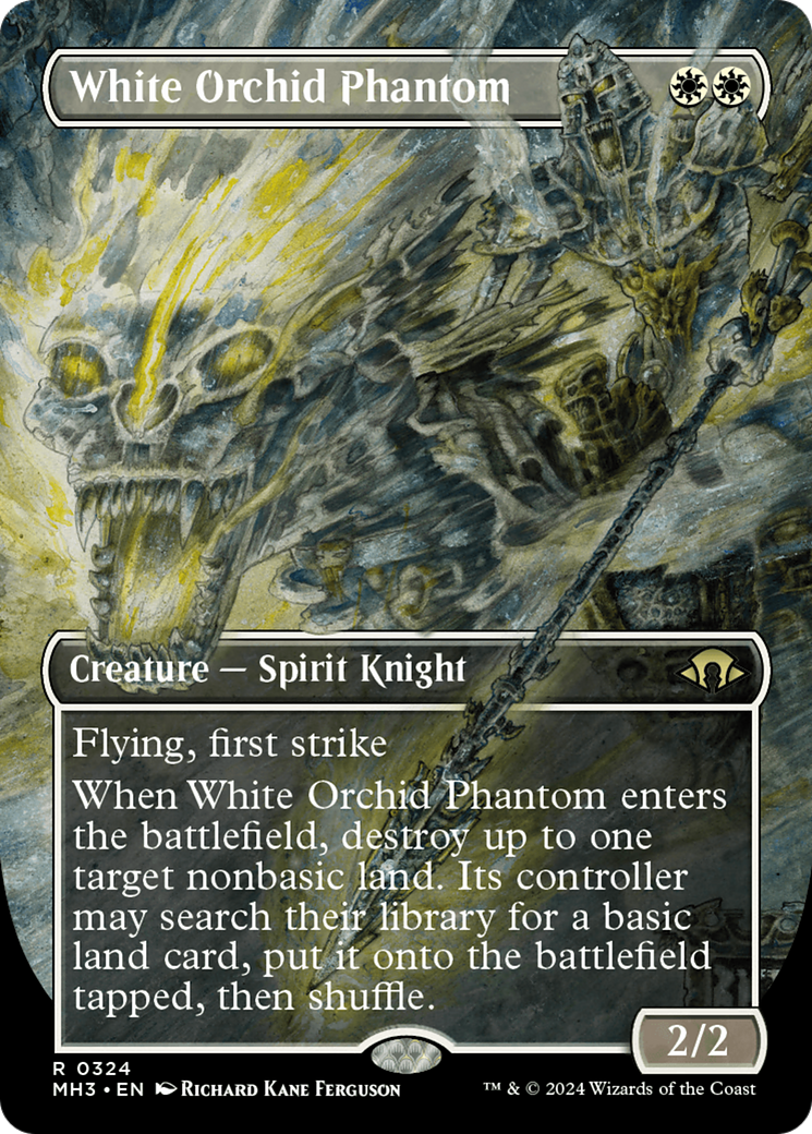 White Orchid Phantom (Borderless) [Modern Horizons 3] | Spectrum Games