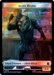 Alien Rhino // Treasure (0060) Double-Sided Token (Surge Foil) [Doctor Who Tokens] | Spectrum Games