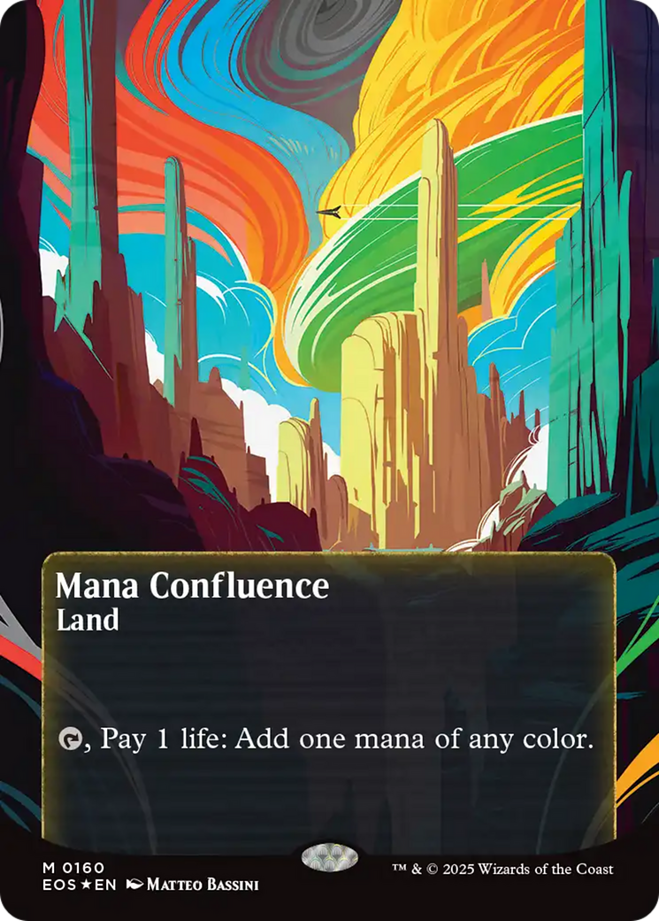 Mana Confluence (0160) (Borderless) (Galaxy Foil) [Edge of Eternities: Stellar Sights] | Spectrum Games
