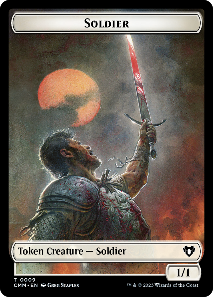 Soldier // Kor Soldier Double-Sided Token [Commander Masters Tokens] | Spectrum Games