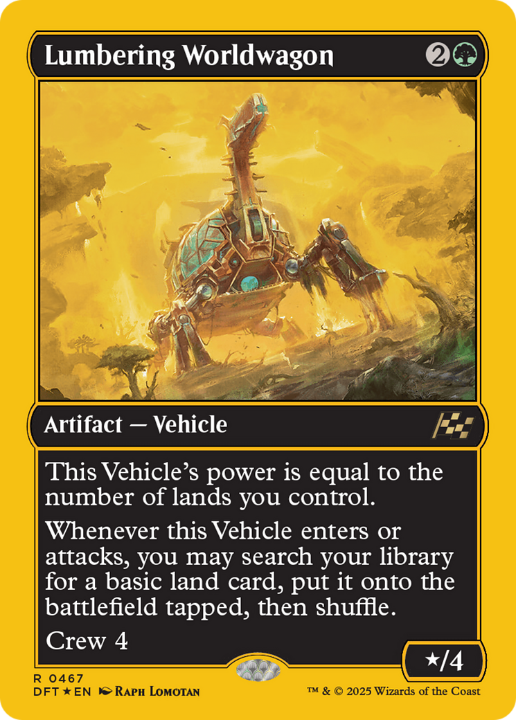 Lumbering Worldwagon (First-Place Foil) [Aetherdrift] | Spectrum Games