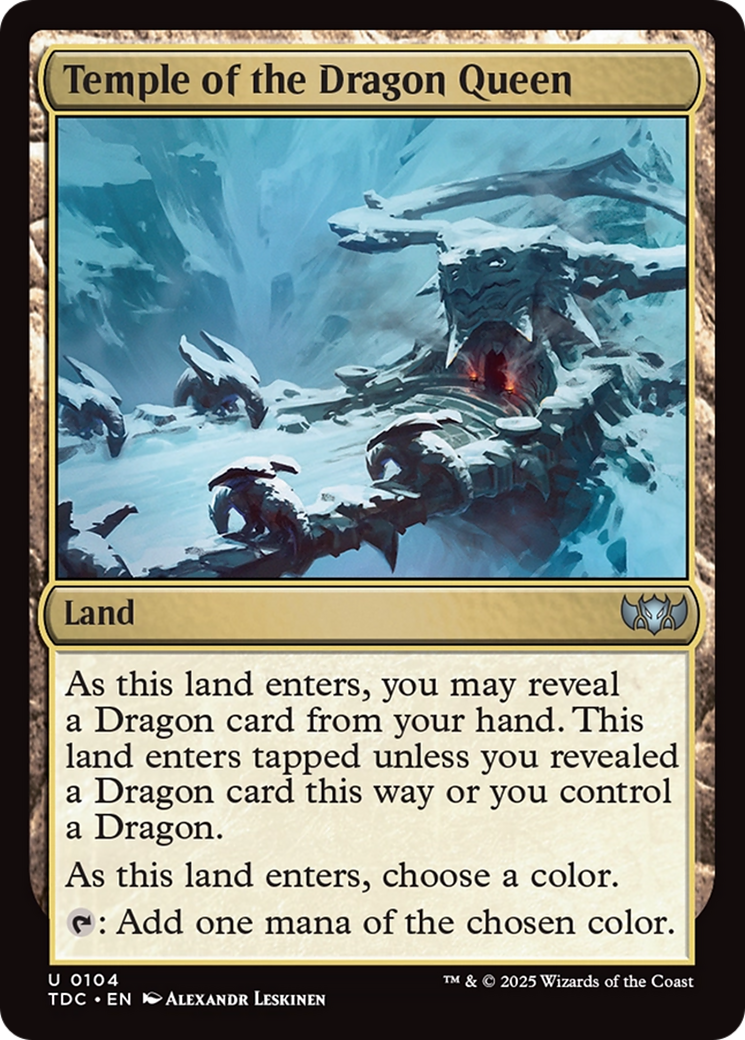 Temple of the Dragon Queen [Tarkir: Dragonstorm Commander] | Spectrum Games