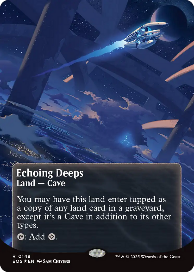 Echoing Deeps (0148) (Borderless) (Galaxy Foil) [Edge of Eternities: Stellar Sights] | Spectrum Games