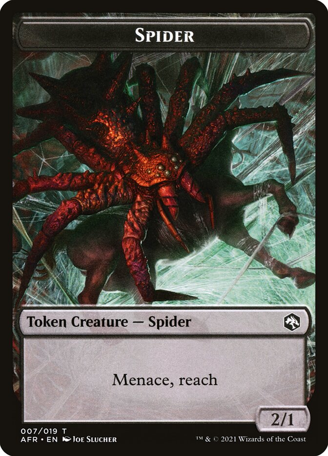 Spider // Guenhwyvar Double-Sided Token [Dungeons & Dragons: Adventures in the Forgotten Realms Tokens] | Spectrum Games