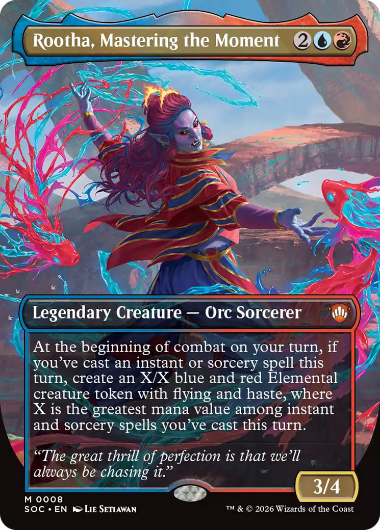 Rootha, Mastering the Moment (Borderless) [Secrets of Strixhaven Commander] | Spectrum Games