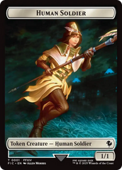 Human Soldier // Hero (0009) Double-Sided Token [FINAL FANTASY Commander Tokens] | Spectrum Games