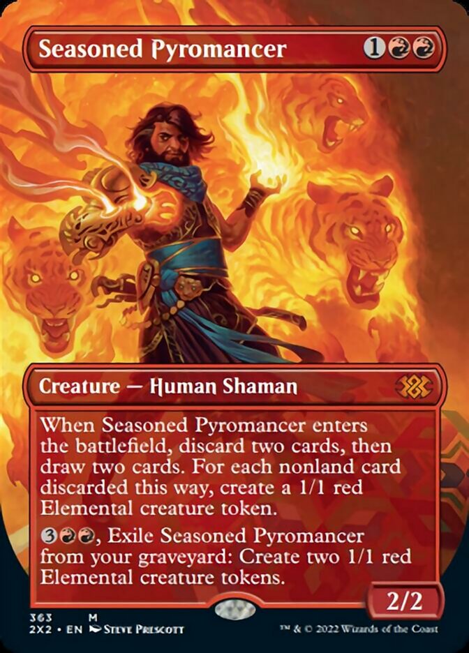 Seasoned Pyromancer (Borderless Alternate Art) [Double Masters 2022] | Spectrum Games