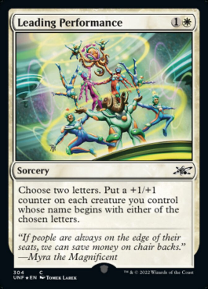 Leading Performance (Galaxy Foil) [Unfinity] | Spectrum Games