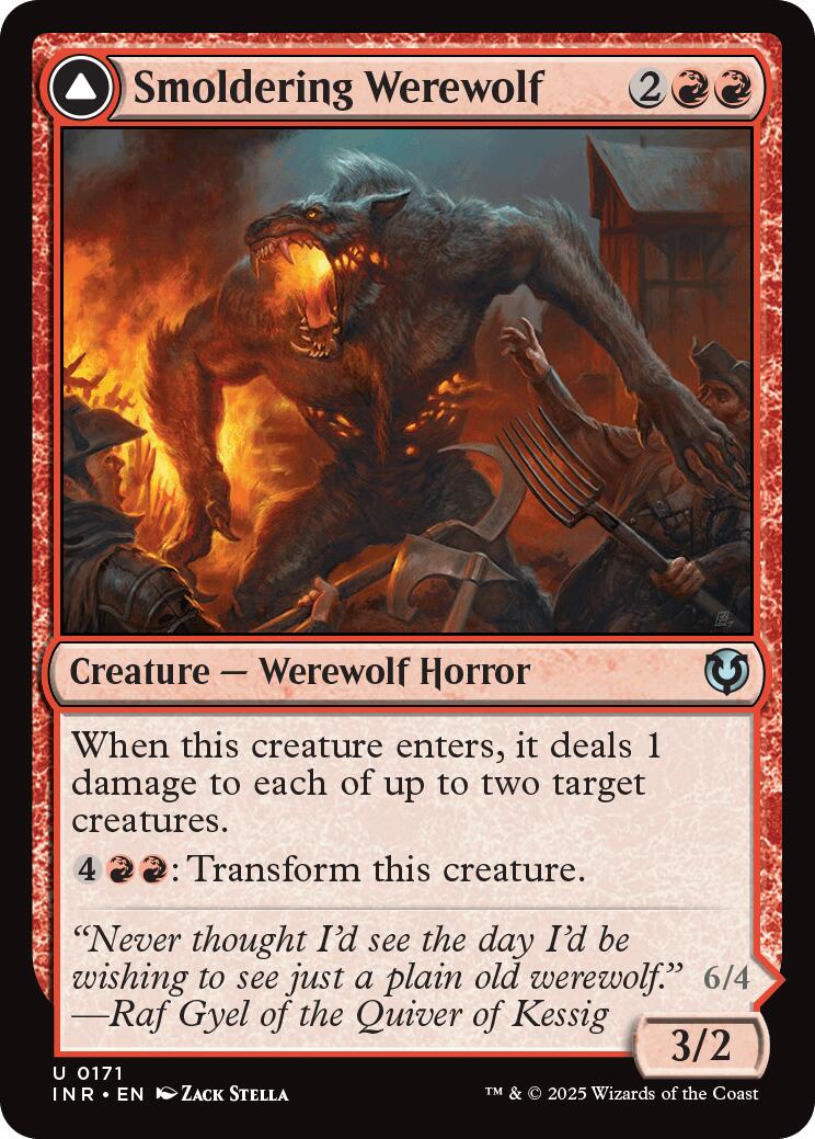 Smoldering Werewolf // Erupting Dreadwolf [Innistrad Remastered] | Spectrum Games