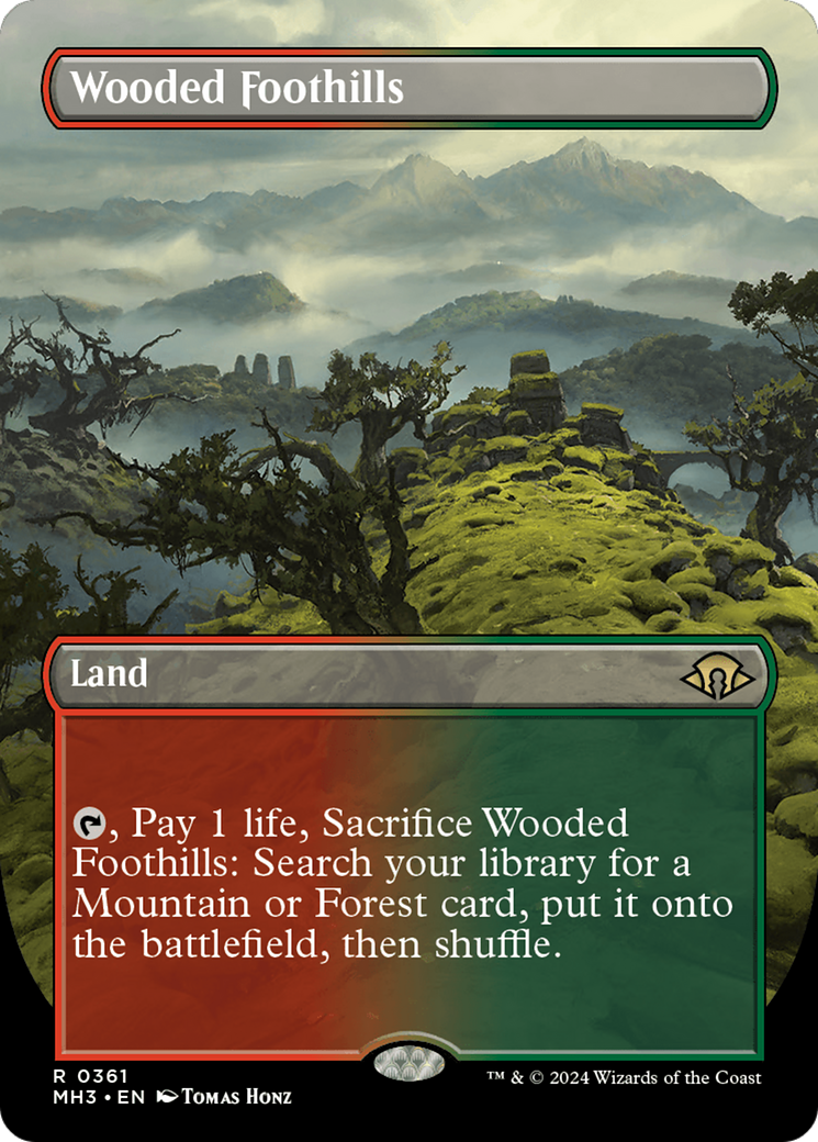 Wooded Foothills (Borderless) [Modern Horizons 3] | Spectrum Games