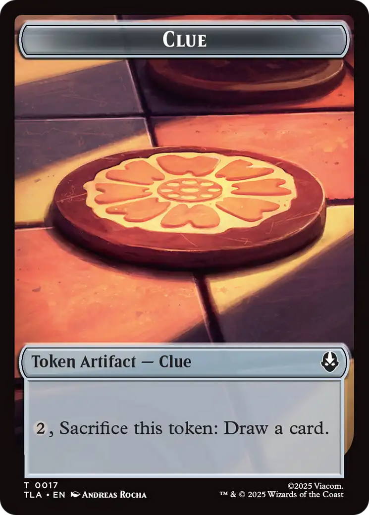 Monk // Clue (0017) Double-Sided Token [Avatar: The Last Airbender Tokens] | Spectrum Games