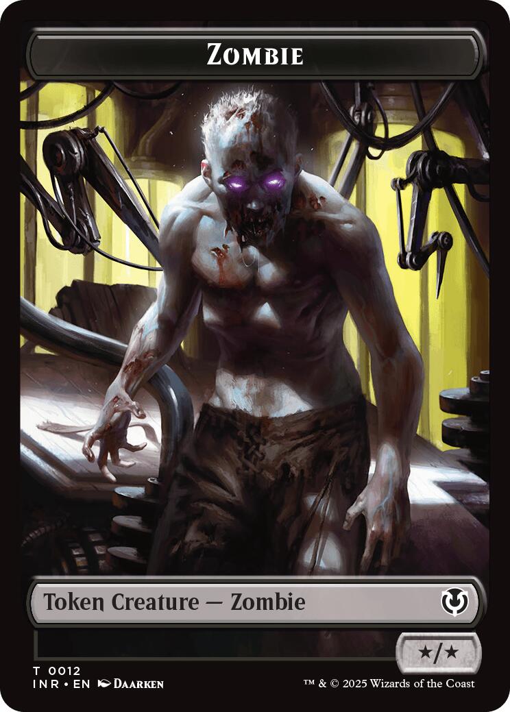 Zombie (0011) // Zombie (0012) Double-Sided Token [Innistrad Remastered Tokens] | Spectrum Games