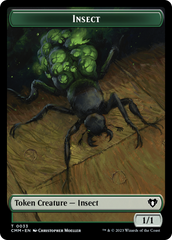 Spirit (0010) // Insect Double-Sided Token [Commander Masters Tokens] | Spectrum Games