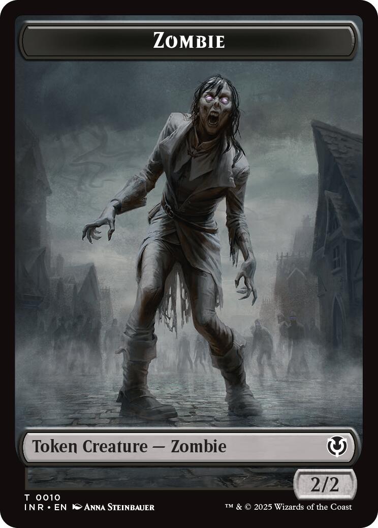 Zombie (0010) // Blood Double-Sided Token [Innistrad Remastered Tokens] | Spectrum Games