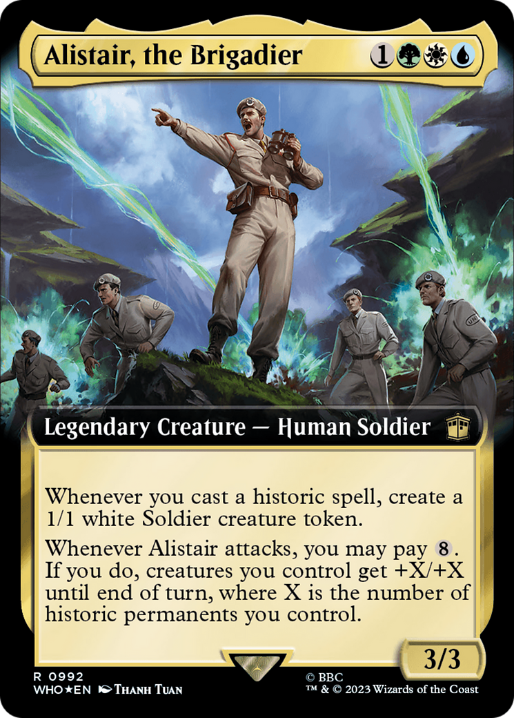 Alistair, the Brigadier (Extended Art) (Surge Foil) [Doctor Who] | Spectrum Games