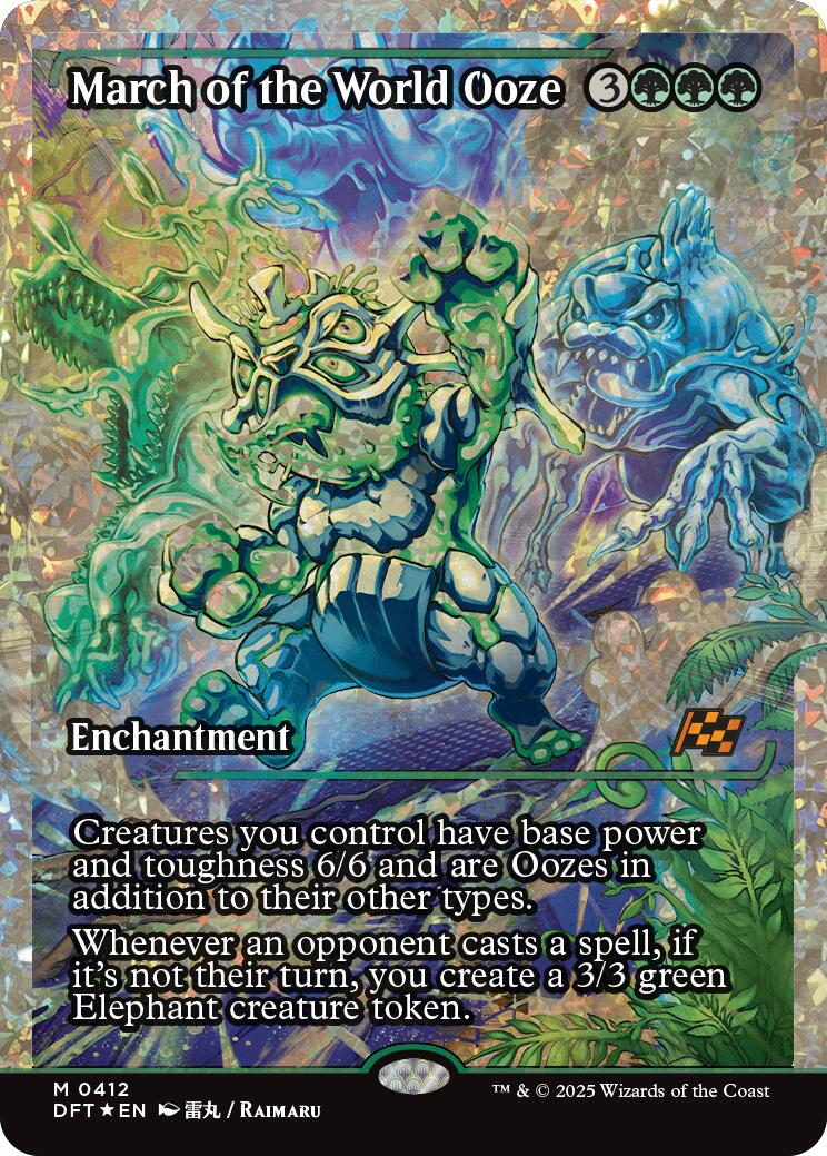 March of the World Ooze (Showcase Fracture Foil) (Japanese) [Aetherdrift] | Spectrum Games